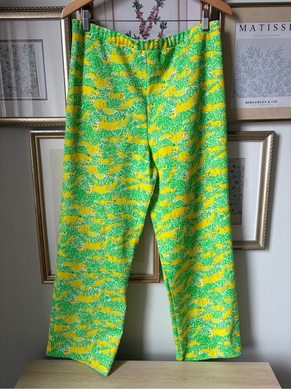 Vintage Lilly Pulitzer Fox Print Pants - Picture 1 of 10